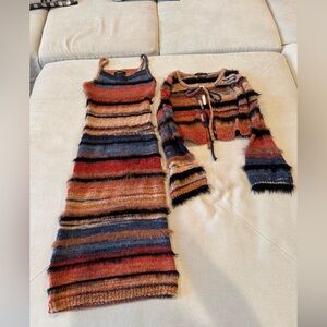 AKIRA Multicolor Knit Top and Dress set